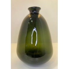 Vaso de Vidro Orgânico Verde Escuro P Vaso de Vidro Orgânico Verde Escuro P